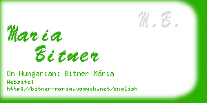 maria bitner business card