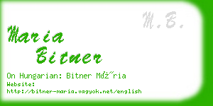 maria bitner business card